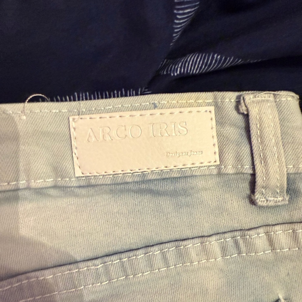 Embroidered Jean Shorts with Fringe Hem - Picture 4 of 5